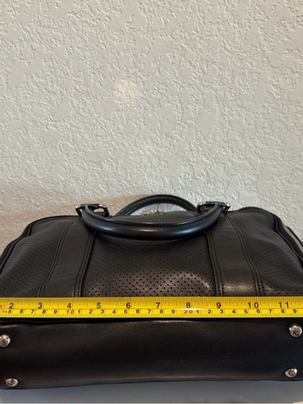 MCM Black Leather Documents Portfolio Tote Bag - Picture 10 of 13